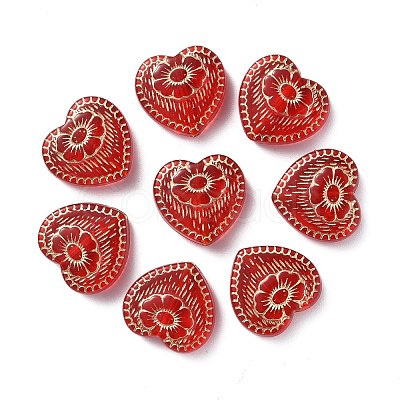 Plating Acrylic Beads X-OACR-P007-09-1