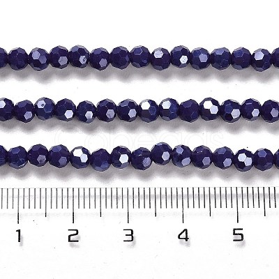 Electroplate Opaque Glass Beads Strands EGLA-A035-P4mm-A09-1