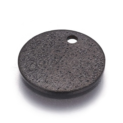 304 Stainless Steel Textured Pendants STAS-I098-01-15mm-B-1