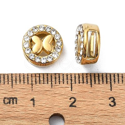 Ion Plating(IP) 304 Stainless Steel Slide Charms STAS-C089-06N-G-1