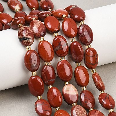 Natural Red Jasper Beads Strands G-H005-A18-02-1