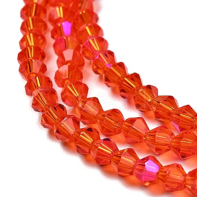 Transparent Electroplate Glass Beads Strands GLAA-F029-3mm-D14-1