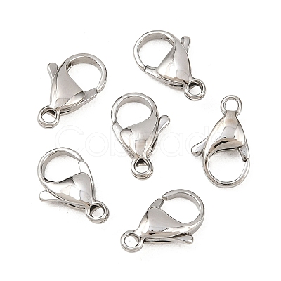 Tarnish Resistant 316 Surgical Stainless Steel Lobster Claw Clasps STAS-316-FL15A-1