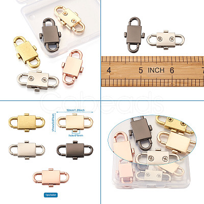 5 Colors Adjustable Alloy Chain Buckles PALLOY-TA0001-91-RS-1