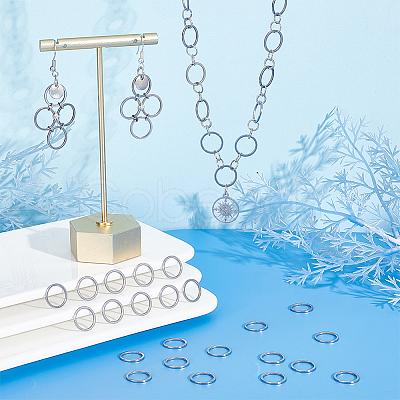 100Pcs 304 Stainless Steel Linking Ring STAS-UN0041-24-1