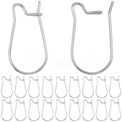 60Pcs 316 Surgical Stainless Steel Hoop Earrings Findings STAS-BBC0010-02-1