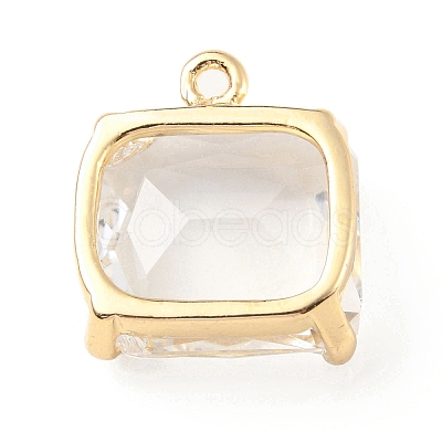 Brass with K9 Glass Pendants KK-C024-01KCG-1