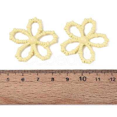 Spray Painted Alloy Flower Multi-Strand Links PALLOY-Q464-01D-1