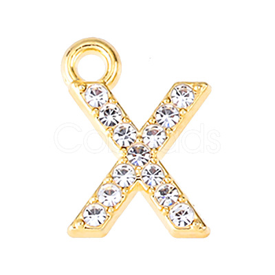 Golden Tone Alloy Rhinestone Pendants PW-WGCC773-24-1