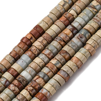 Natural Shoushan Stone Beads Strands G-L624-I10-3x6mm-1