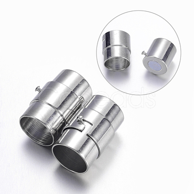 Brass Locking Tube Magnetic Clasps X-KK-Q090-N-1