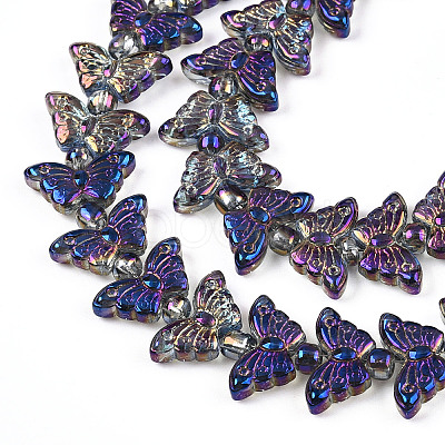 Electroplate Glass Beads Strands EGLA-N012-04A-1