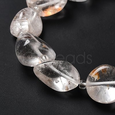 Natural Green Lodolite Quartz/Garden Quartz Beads Strands G-B026-01-1