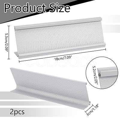 L-shaped Aluminum Alloy Name Brand Holders AJEW-WH0009-89-1