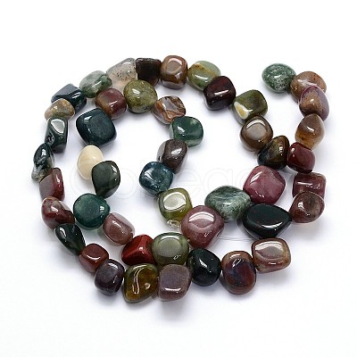 Natural Indian Agate Beads Strands G-O050-04-1