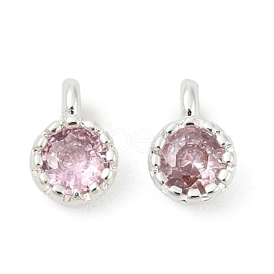 Brass Pave Cubic Zirconia Pendants KK-H204-03S-04-1