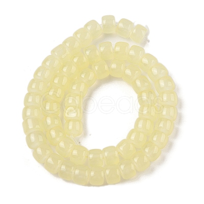 Baking Plating Glass Beads Strands GLAA-H036-01F-1