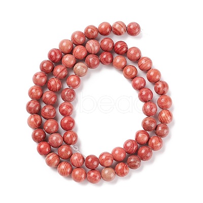 Natural Silver Line Jasper Beads Strands G-P451-02B-A-1