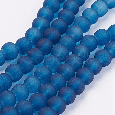 Baking Paint Transparent Glass Bead Strands GLAA-S031-6mm-31-1
