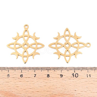 304 Stainless Steel Pendants STAS-N108-39G-1