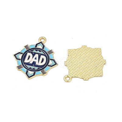 Father's Day Alloy Enamel Pendants ENAM-V001-03C-G-1