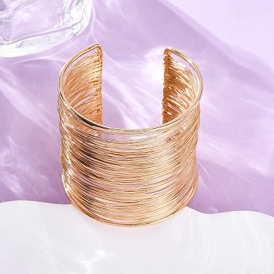 Iron Cuff Bangles BJEW-G741-05KCG-1