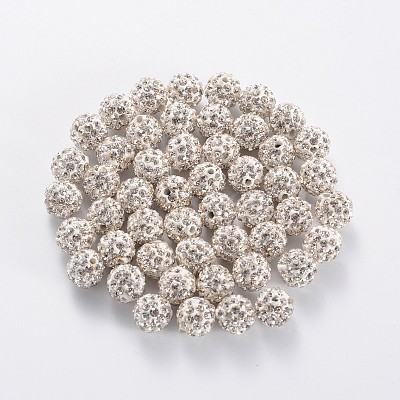 Polymer Clay Rhinestone Beads RB-H284-8MM-001-1