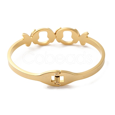 Adjustable Butterfly Torque Bangles BJEW-F474-25G-1