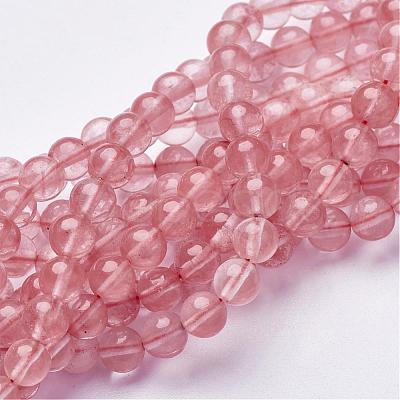 Cherry Quartz Glass Beads Strands Z0ND1012-1