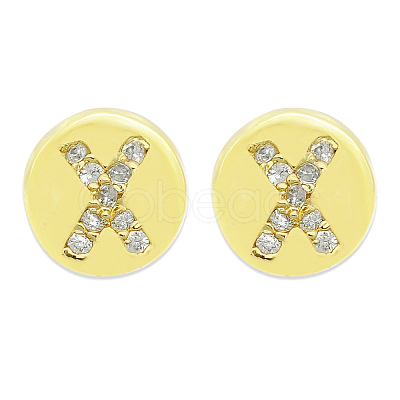Brass Micro Pave Clear Cubic Zirconia Beads KK-T030-LA843-XX3-1