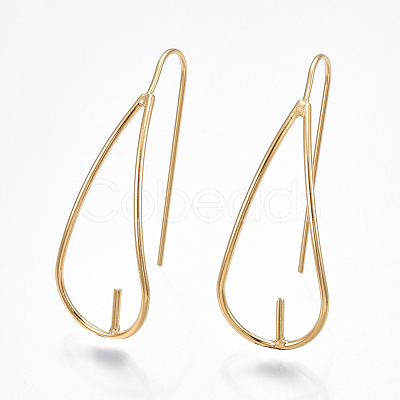 Brass Earring Hook KK-T038-303G-1