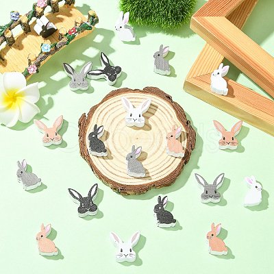 80Pcs 8 Styles Printed Wood Beads WOOD-CJ0002-67-1