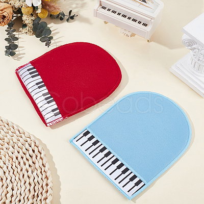 2Pcs 2 Styles Velvet & Microfiber Piano Wiping Gloves AJEW-CN0006-28-1