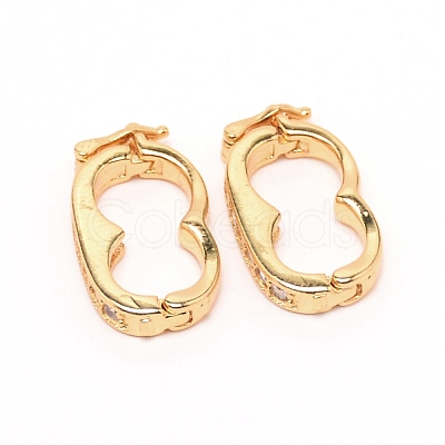 Brass Peanut Enhancer Clasp PURS-WH0001-01G-1