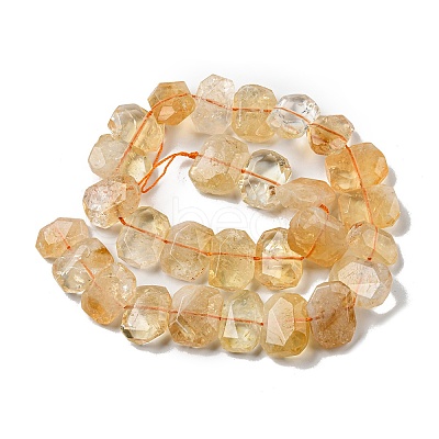 Natural Citrine Beads Strands G-O052-03-1