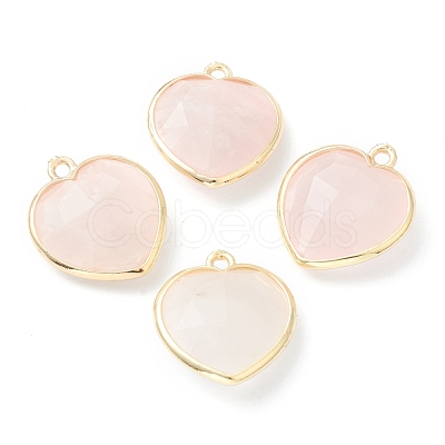 Natural Rose Quartz Pendants G-B009-03G-A-1