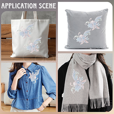 Polyester Applique Embroidery DIY-WH20055-026B-1