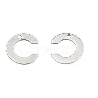 Non-Tarnish 304 Stainless Steel Letter Charms X-STAS-O072-C-1