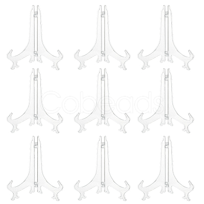 10Pcs Folding Plastic Decorative Plate Display Easels ODIS-GO0001-13-1