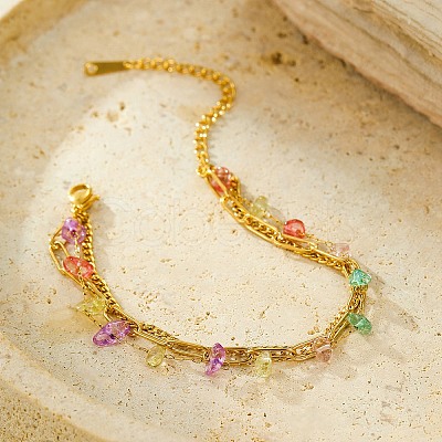 Stainless Steel Multi-strands Bracelets BJEW-D303-02G-1