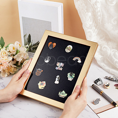 Wood & Plastic Rectangle Photo Frame Stand DJEW-WH0072-13C-03-1