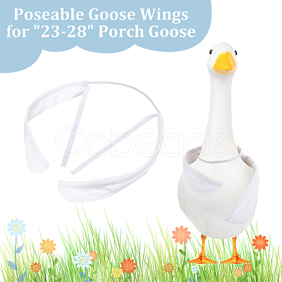 Velvet Articulated Goose Wings for Outdoor Patio Yard Lawn Art Decor AJEW-WH0481-173-1