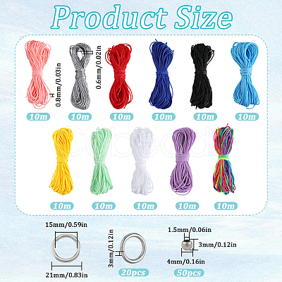 DIY Woven Web/Net Bracelets Making Findings Kit DIY-SC0027-95-1