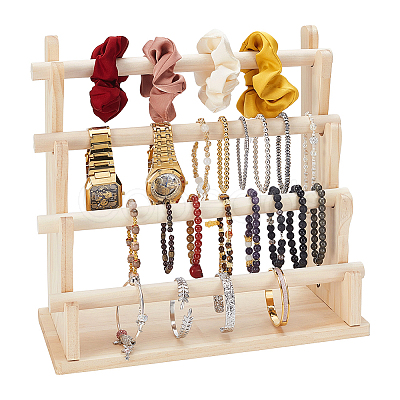 4-Tier Wood Scrunchie Holders ODIS-WH0348-220-1
