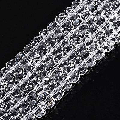 Transparent Glass Beads Strands GLAA-Q114-01A-A01-1