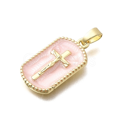 Brass Enamel Pendants KK-P336-14G-01-1