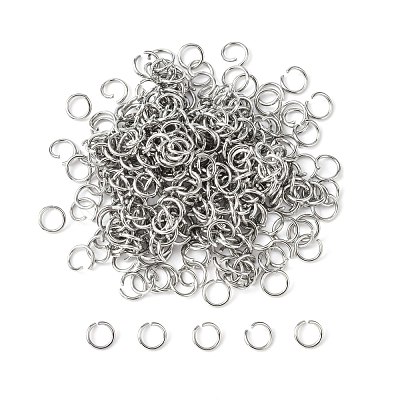 Tarnish Resistant 304 Stainless Steel Open Jump Rings STAS-E011-6x0.8mm-1