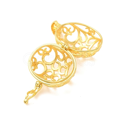Brass Cage Pendants KK-CBA8ACD-05G-1