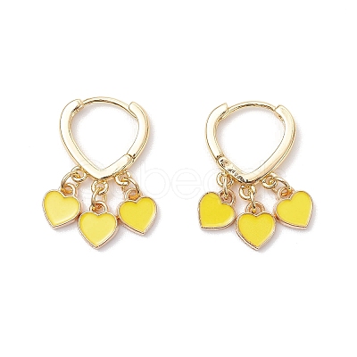 Brass Hoop Earrings EJEW-JE06674-1