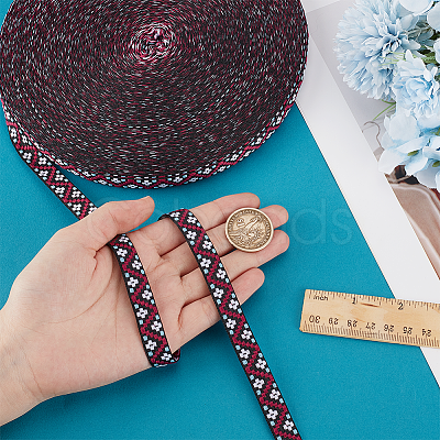 National Style Polyester Ribbons SRIB-WH0011-309B-1